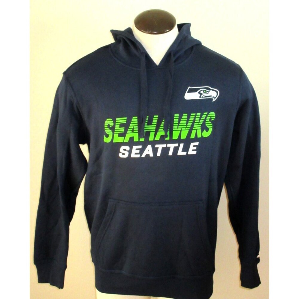 NFL Seattle Seahawks Starter Men's Pullover Hoodie Sweatshirt Blue Green NEW